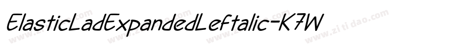 ElasticLadExpandedLeftalic-K7W6W字体转换