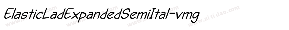 ElasticLadExpandedSemiItal-vmgMZ字体转换