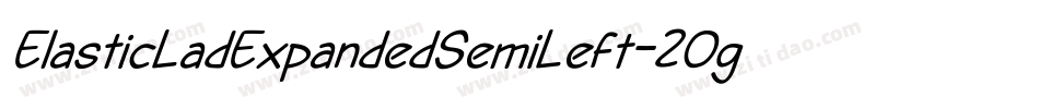 ElasticLadExpandedSemiLeft-2Og2W字体转换