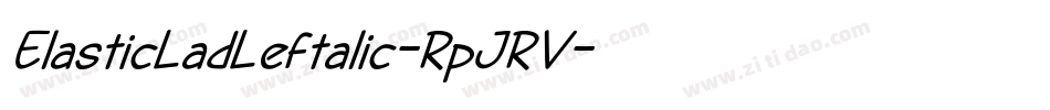 ElasticLadLeftalic-RpJRV字体转换