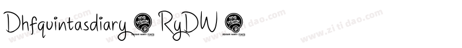 Dhfquintasdiary-RyDW字体转换