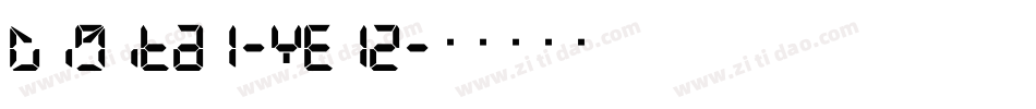 Digital-YE12字体转换