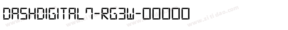 DashDigital7-Rg3W字体转换