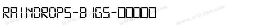 Raindrops-B1G5字体转换