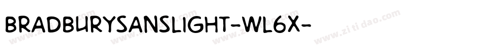BradburysansLight-wl6x字体转换