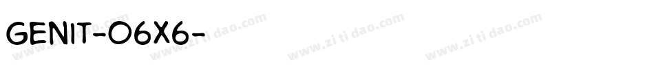 Genit-O6x6字体转换