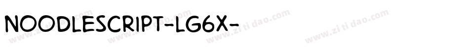 Noodlescript-lg6X字体转换