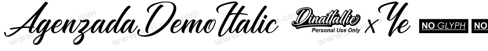 AgenzadaDemoItalic-2xYe字体转换