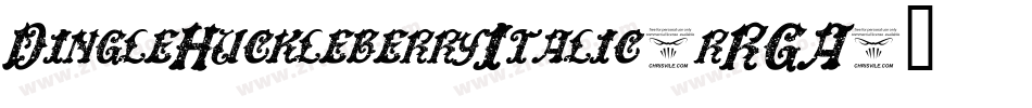 DingleHuckleberryItalic-rRGA字体转换