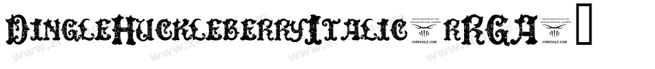 DingleHuckleberryItalic-rRGA字体转换