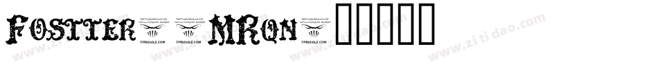 Fostter-8MRqn字体转换