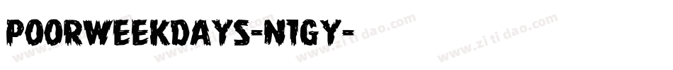 PoorWeekdays-n1GY字体转换