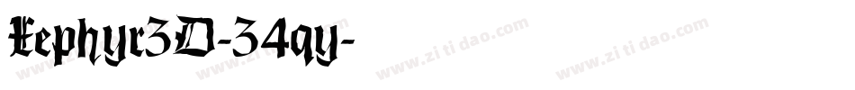 Xephyr3D-34qy字体转换 Xephyr3D-34qy字体转换