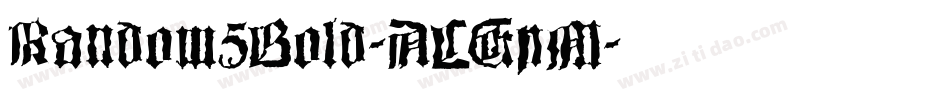 Random5Bold-ALGpM字体转换
