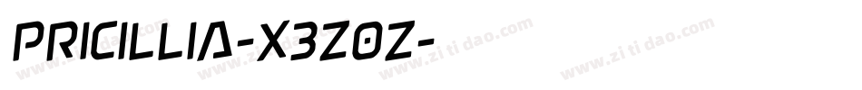 Pricillia-X3Z0Z字体转换