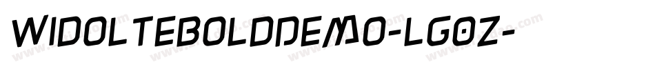 WidolteBoldDemo-lG0Z字体转换
