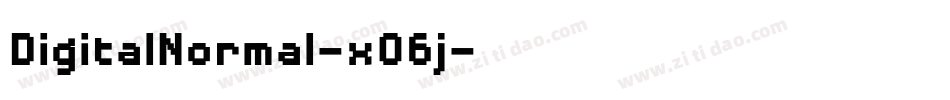 DigitalNormal-xO6j字体转换