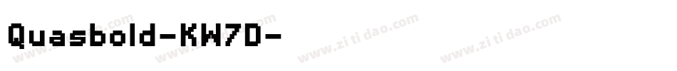 Quasbold-KW7D字体转换