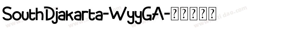 SouthDjakarta-WyyGA字体转换