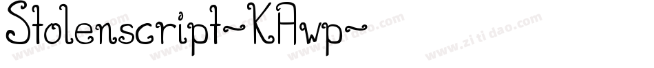 Stolenscript-KAwp字体转换