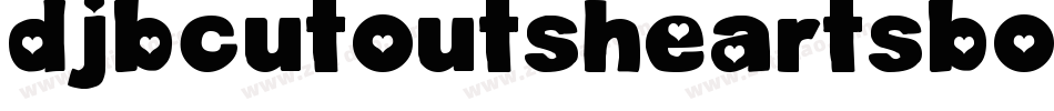 DjbCutoutsHeartsBold-Bndn字体转换