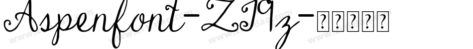 Aspenfont-ZJ9z字体转换