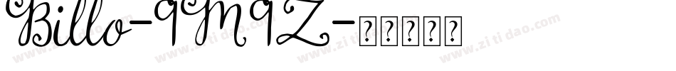 Billo-9M9Z字体转换