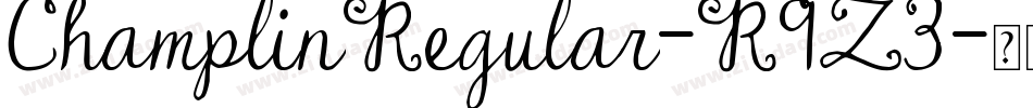 ChamplinRegular-R9Z3字体转换