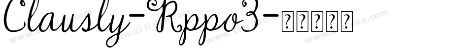 Clausly-Rppo3字体转换