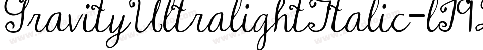 GravityUltralightItalic-lJ9Z字体转换