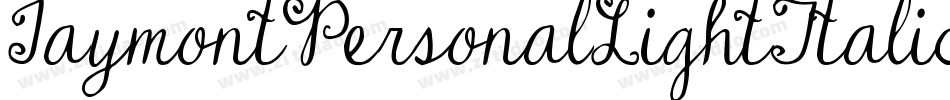 JaymontPersonalLightItalic-yK9Z字体转换