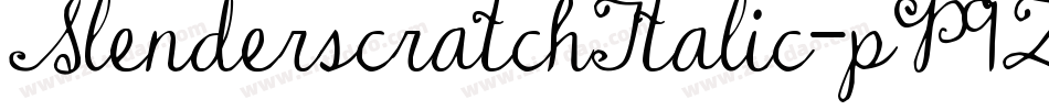 SlenderscratchItalic-pP9Z字体转换