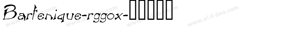 Bartenique-rggox字体转换