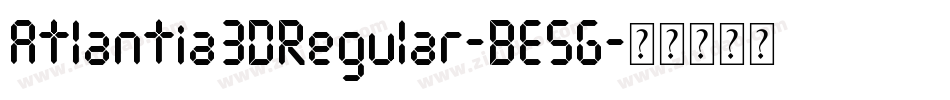 Atlantia3DRegular-BE5G字体转换