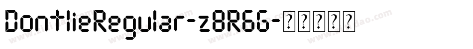 DontlieRegular-z8R6G字体转换