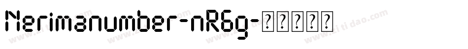 Nerimanumber-nR6g字体转换