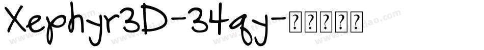 Xephyr3D-34qy字体转换 Xephyr3D-34qy字体转换