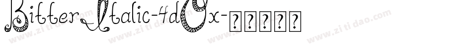 BitterItalic-4dOx字体转换