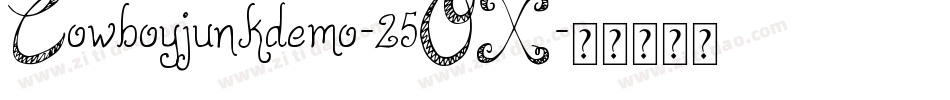 Cowboyjunkdemo-25OX字体转换 Cowboyjunkdemo-25OX字体转换