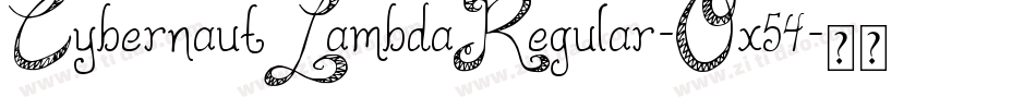 CybernautLambdaRegular-Ox54字体转换