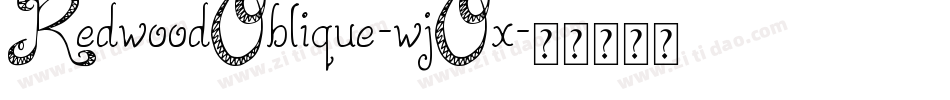 RedwoodOblique-wjOx字体转换