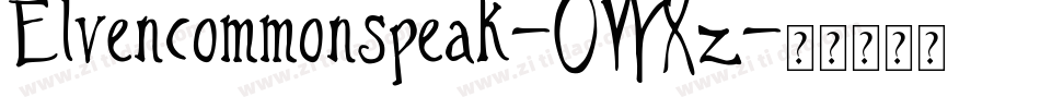 Elvencommonspeak-0WXz字体转换