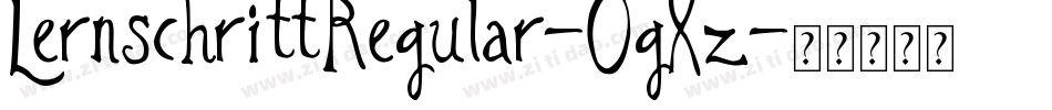 LernschrittRegular-0gXz字体转换