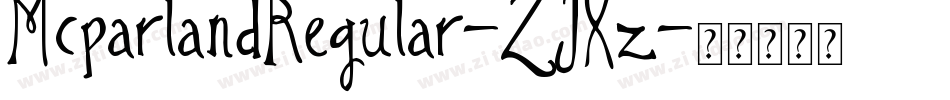 McparlandRegular-ZJXz字体转换