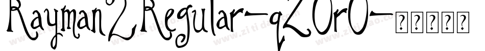 Rayman2Regular-qZ0r0字体转换