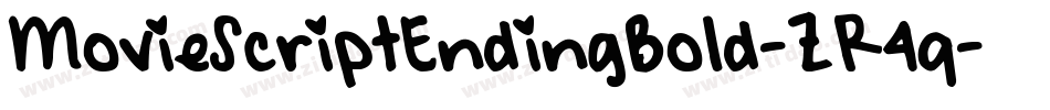 MovieScriptEndingBold-ZR4q字体转换