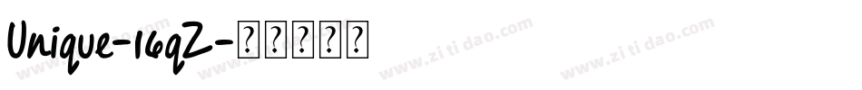 Unique-16qZ字体转换
