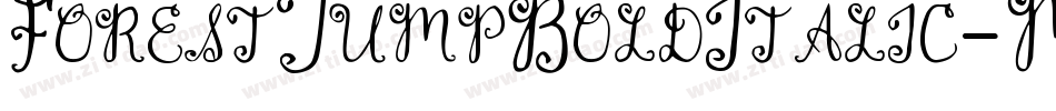 ForestJumpBoldItalic-MRlv字体转换