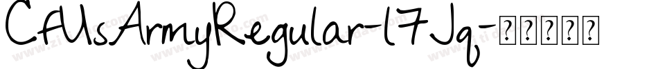 CfUsArmyRegular-l7Jq字体转换
