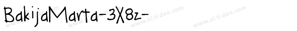 BakijaMarta-3X8z字体转换
